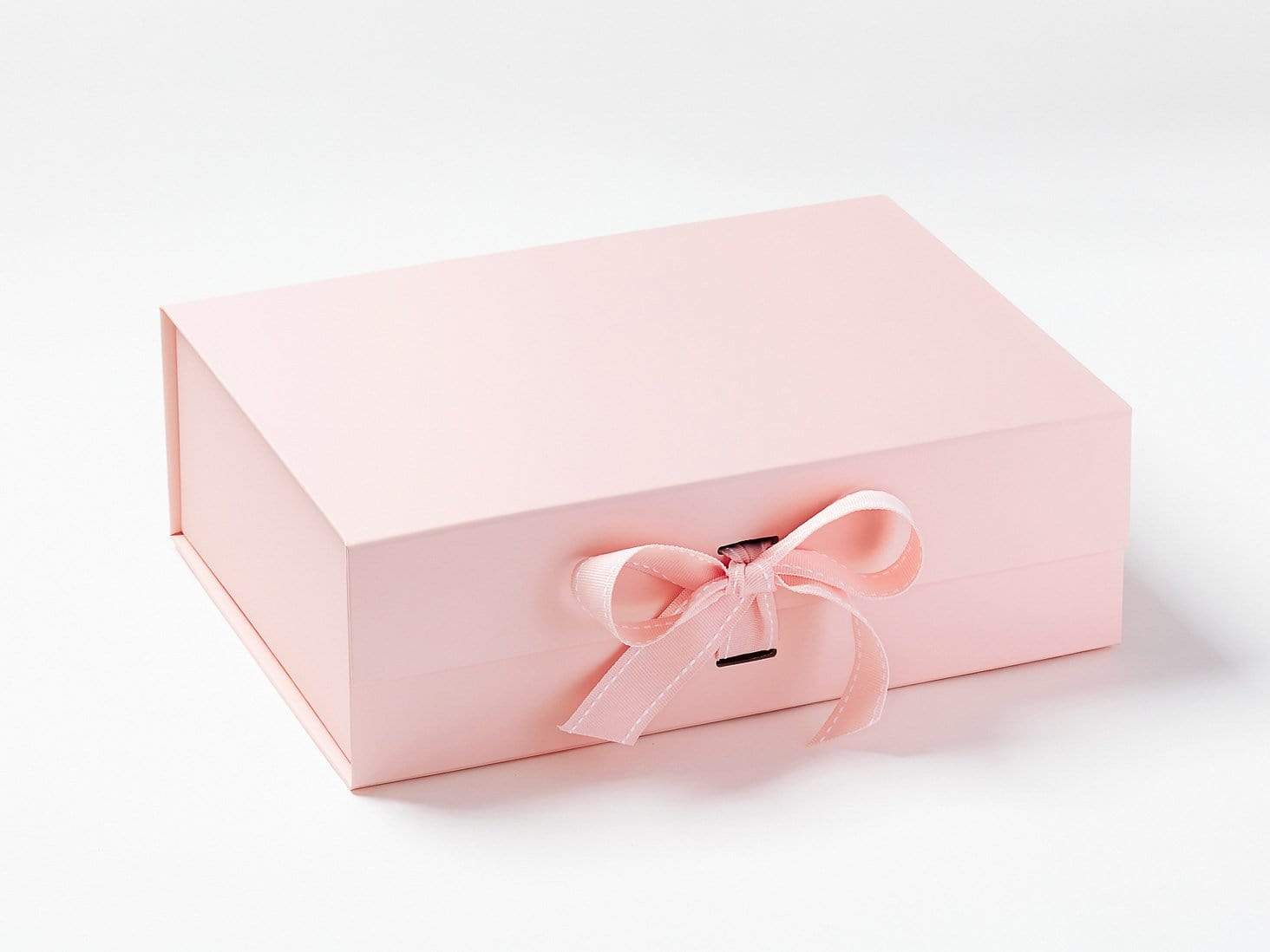 Sample Pale Pink A4 Deep Gift Box with changeable ribbon