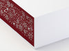 Red Snowflakes FAB Sides® Featured on White XL Deep No Ribbon Gift Box Close Up