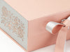 Sample Silver Snowflake FAB Sides® Featured on Rose Gold Gift Box Close Up