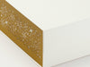 Sample Gold Snowflakes FAB Sides® Featured in Ivory A4 Deep Gift Box Close Up