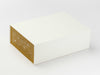 Gold Snowflakes FAB Sides® Featured on Ivory A4 Deep No Ribbon Gift Box