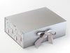 Xmas Tree Modern FAB Sides® Featured on Silver A4 Deep Gift Box with Silver Sparkle Double Ribbon