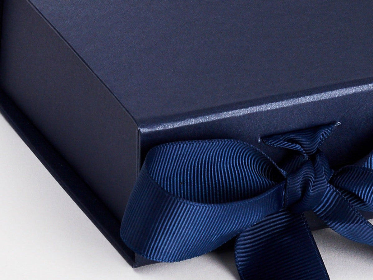 Luxury Blue Gift Box With Ribbon Baby Boy Gift Box Blue Packaging