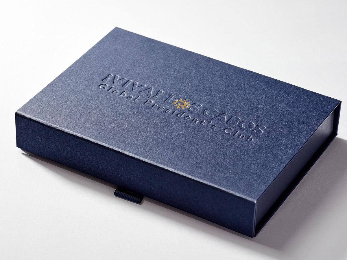 Sample - Navy Blue A4 Shallow Magnetic Closure Gift Box – Gift Box Market