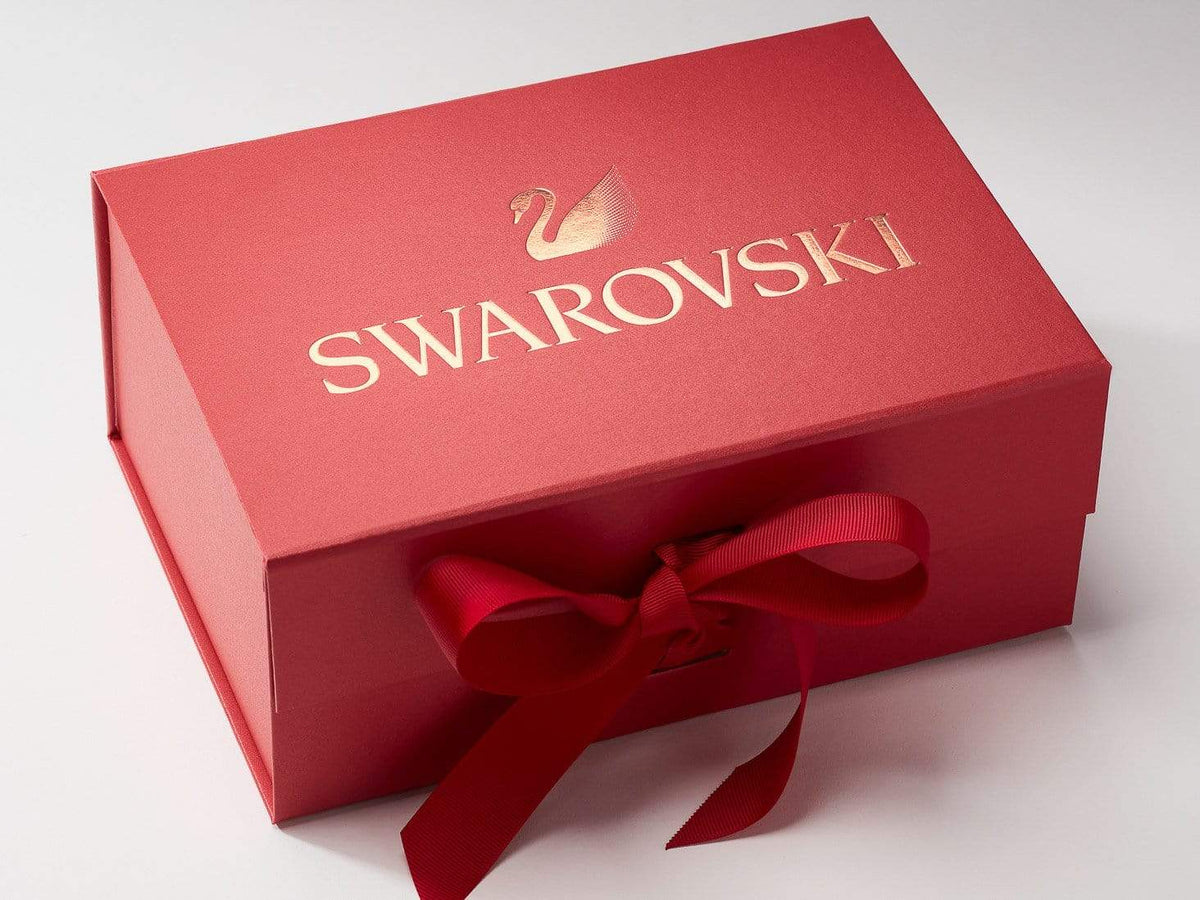 Dark Red Ribbon for Luxury Slot Gift Boxes with Changeable Ribbon
