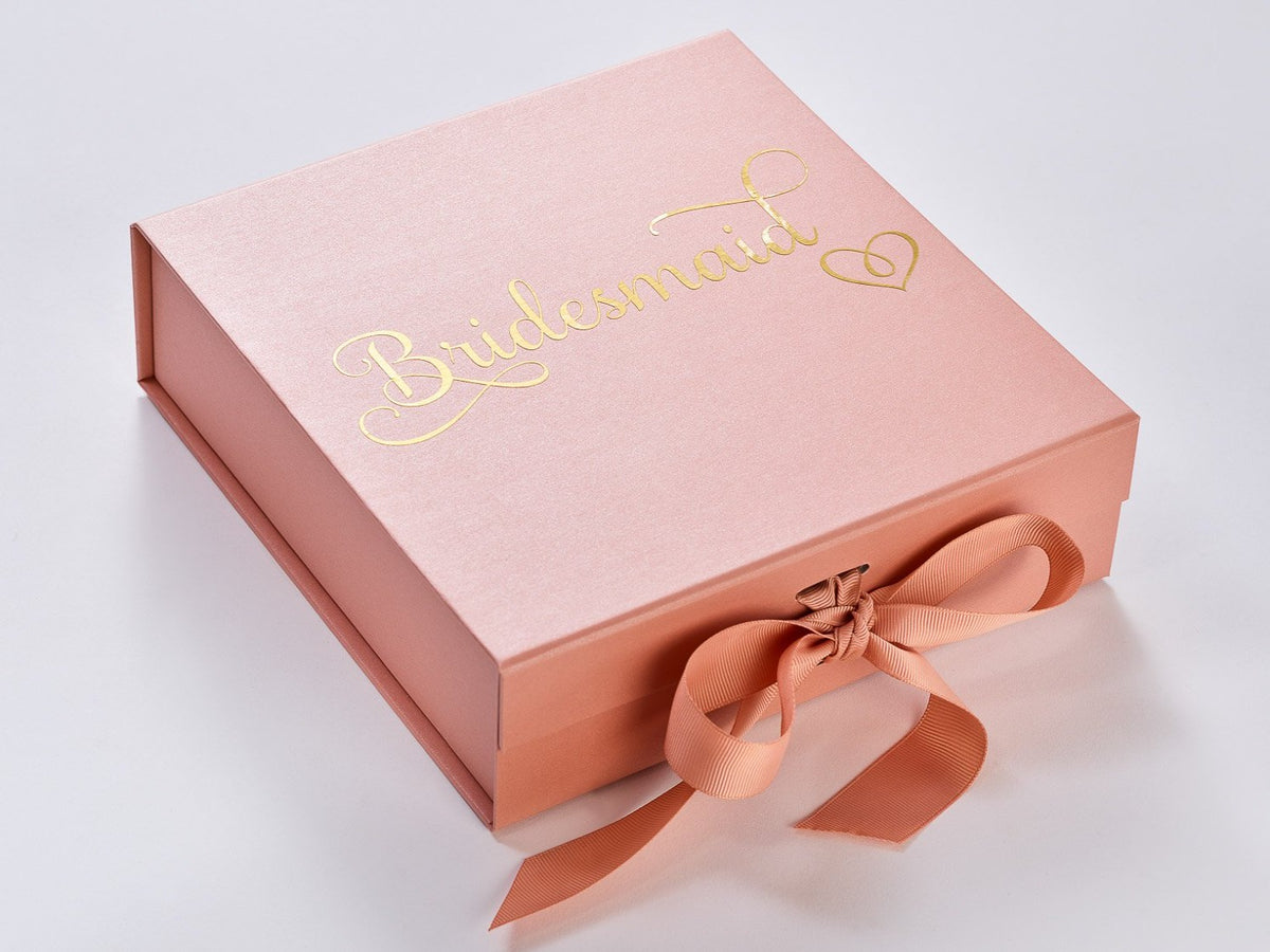 Custom Ava Gift Set with Rose Gold Ribbon Gift Box